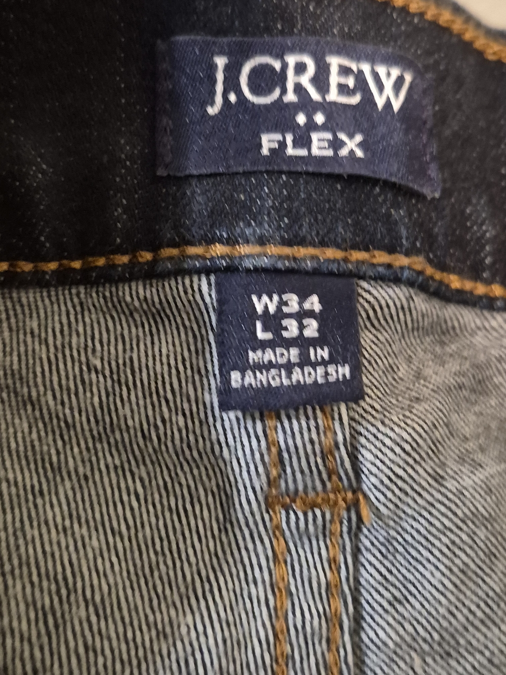 J.Crew Flex Men's Dark Blue Denim Jeans - W34 L32